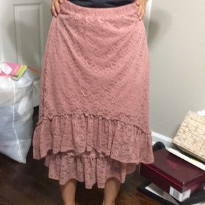 Blush pink skirt